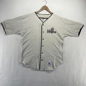 Vintage Georgetown Hoyas Baseball Jersey Men's XL Gray Button University USA 90s